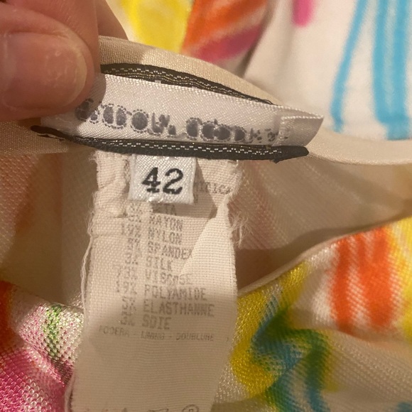 True vintage 1996 Gianni Versace pant-set “neon highlighter scribble” size 8/42 - Picture 8 of 11